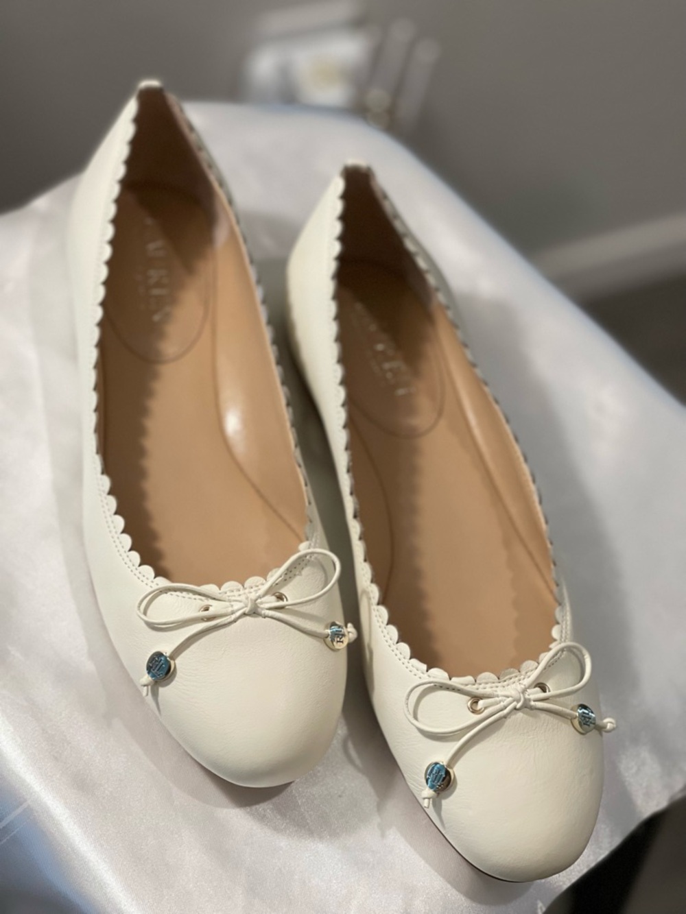 Lauren Ralph Lauren Glennie Leather Flats.